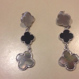 Designer inspired dangle MOP earrings